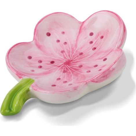 Porte Savon Salle de Bain Céramique Antidérapant Inclinaison À 30 Degrés Drainage Gardez Le Savon au Sec Porte Savon Fleurs pour Tous Les (1/5)