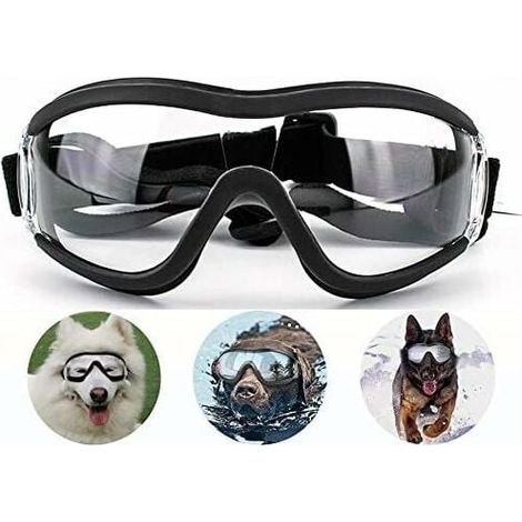 Lunettes de soleil réglables pour chiens, protection UV, coupe-vent et imperméables, pour chiens moyens et grands. (1/5)