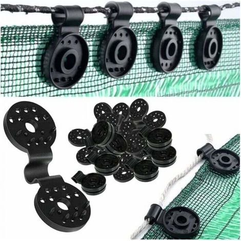 100 pezzi Clip di fissaggio per schermo della privacy, clip speciale con occhiello in plastica, clip di fissaggio trattate anti-UV per schermo della privacy, rete, recinzione, ombra
