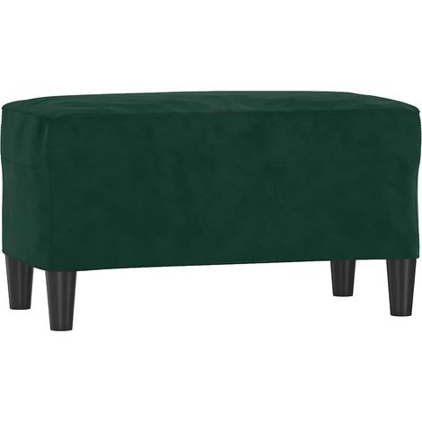 vidaXL Banco de terciopelo verde oscuro 70x35x41 cm (1/2)
