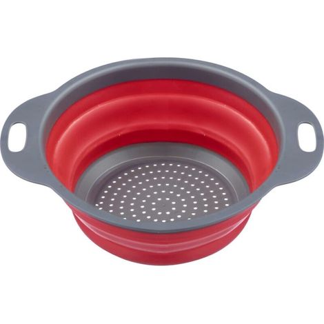 Panier de filtre à eau pliable avec système de suspension, diamètre intérieur : 24,5 cm, matériau plastique, rouge/gris anthracite. (1/5)