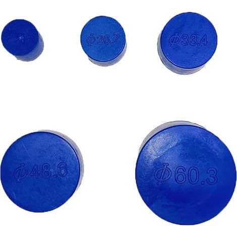 Lot de 25 Pièces Bouchon Tube Rond en Plastiqueen 5 Tailles, Bouchon Pied de Chaise, Cache Tuyau Plomberie, Adaptés pour Remplir, Cacher, Couvrir et Décorer Les Trous D'extrémité (Bleu),GDDG-25 (1/5)