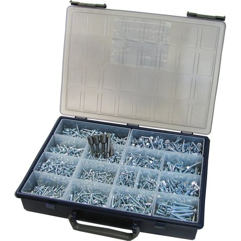 Assortiment de 1775 Vis autoperceuse Tête fraisée / Tête cylindrique TC Phillips / Tête hexagonale TH Acier - 1 pièce (1/4)