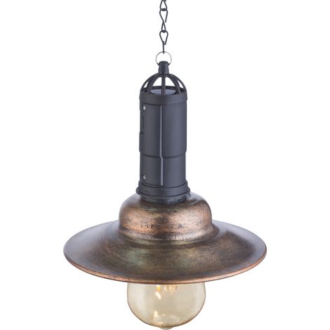 Solarbetriebene LED Hängeleuchte im Industrie Look & Shabby Chic Anstrich (1/4)