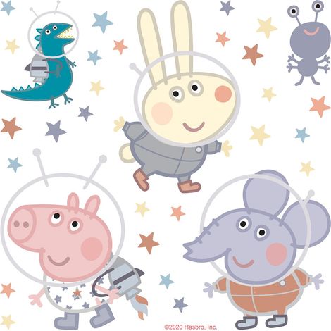 sticker mural Peppa Cochon multicolore - Sanders & Sanders (1/2)