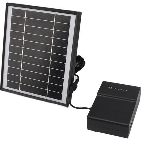 Aérateur solaire à deux buses pour bassin, pompe à oxygène DC avec panneau solaire (sans stockage), batterie intégrée incluse, kit double sortie d'air. (1/5)