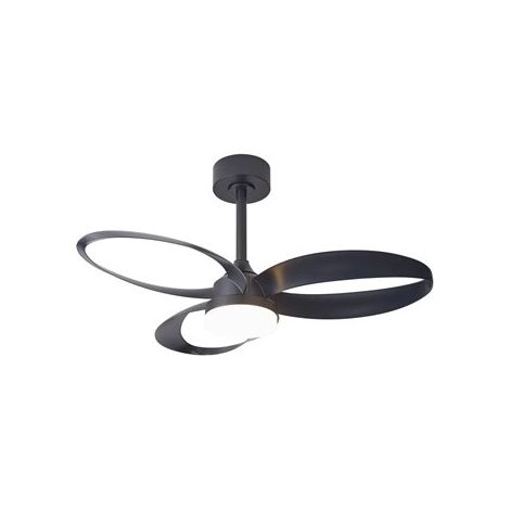 Mantra Ventilador de techo LED INFINITY FAN negro Ø92,5cm DC 20W 2520lm CCT 3000K-5000K regulable (1/5)