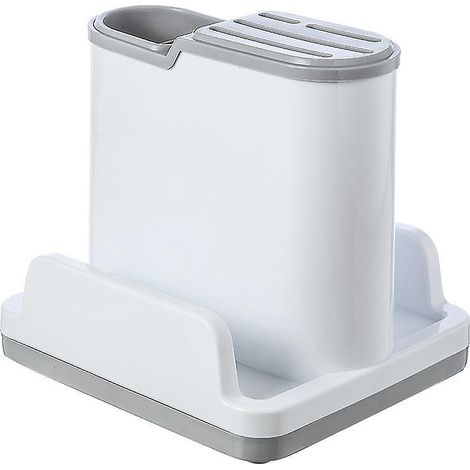 Essstäbchenhalter fürs Büro, 25 cm x 22 cm x 23,5 cm, Messerhalter, Spülbecken-Organizer/Schwammhalter, Groß (1/5)
