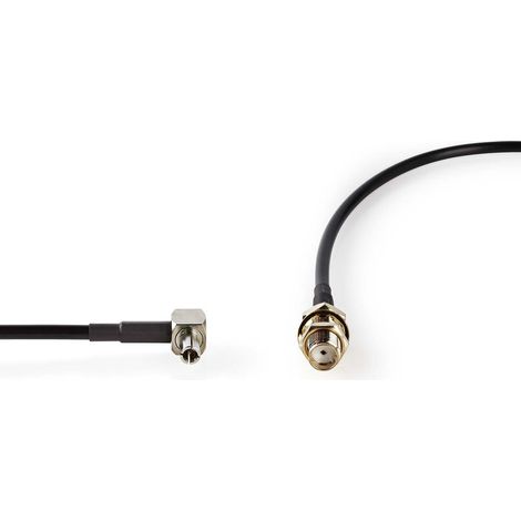 Nedis Antennenkabel / SMA-Buchse / TS9 / Vergoldet / 50 Ohm / Einzeln geschirmt / 0.20 m / Rund / PVC / Schwarz / Box
