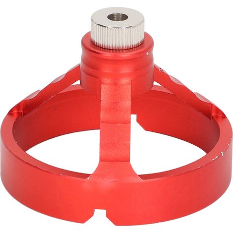 Gabarit de perçage vertical 3 en 1 avec 6 bagues de guidage pour forets de menuiserie, rouge (1/5)