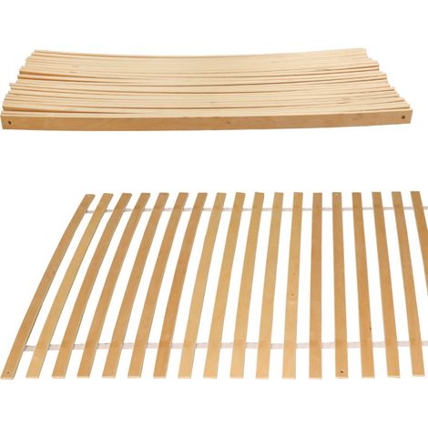 SWANEW Rete a Doghe Singola 90 x 200 cm–28 Doghe–Extra Solida in Legno Massello di Betulla FSC® (1/5)