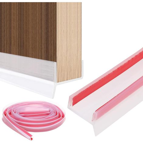 15mm/16mm/17mm Kitchen Skirting Board Sealing Profile Self-Adhesive Waterproof Dustproof Transparent Plinth Profile with Strong Adhesion (White, 5M) (1/5)