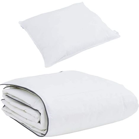 Duvet d'hiver avec oreiller 2 pcs,Couette Blanc Plume de canard CFW16911 (1/5)