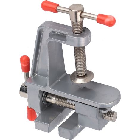 Étau d'établi compact 28 mm, pince de table pour bricolage, ponçage, perçage, gravure et affûtage - outil de fixation robuste (1/5)