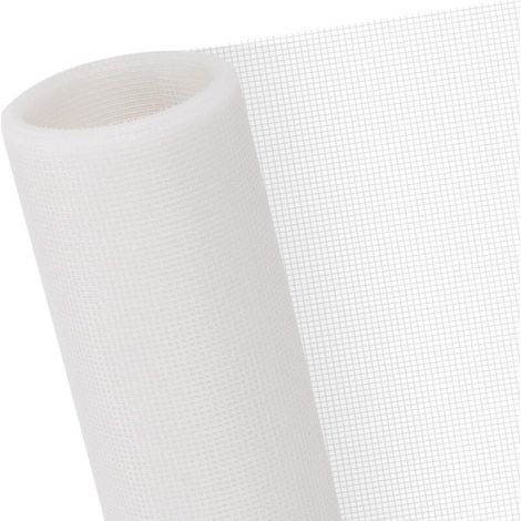 Moustiquaire de fenêtre en fibre de verre - Moustiquaire de remplacement pour fenêtre et porte - Découpable - Blanc - 130 cm x 150 cm (1/5)