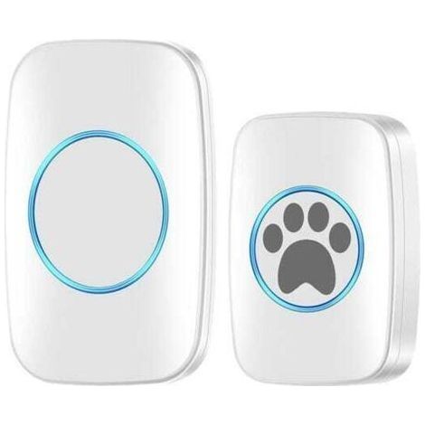 FENOPLASTICACloche de dressage sans fil pour animaux, 60 sonneries, 5 volumes, IP44 étanche, sonnette chien chat, usage intérieur extérieur, entraînement facile (1/4)