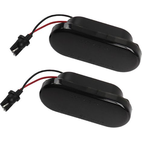 Indicatori di direzione laterali a LED dinamici – 2 pezzi, neri, compatibili con VW Golf, Passat, Polo