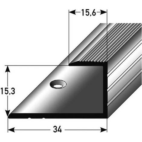 Einschubprofil "Callander" für Parkett, 15,3 mm Einfasshöhe, Aluminium eloxiert, gebohrt-silber-1000