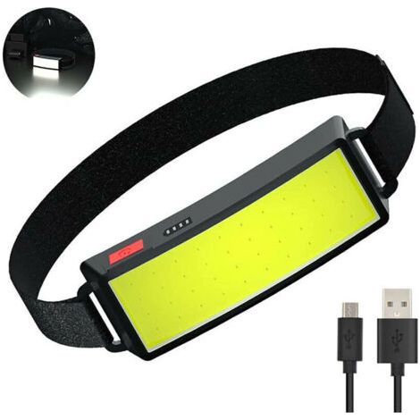 COB LED Headlamp, Powerful USB Rechargeable Head Torch, Waterproof Headlight 500 Lumens 2pcs, Helmet Work Light, for Camping, Car Maintenance and Construction (1/5)