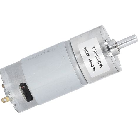 Moteur électrique à engrenages 37B555, 24V DC, 1500 tr/min, pour systèmes industriels et automatisation