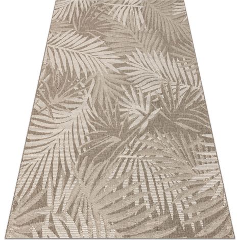 CARPET SIZAL FLOORLUX 20504 LEAVES taupe / champagne JUNGLE beige 80x150 cm