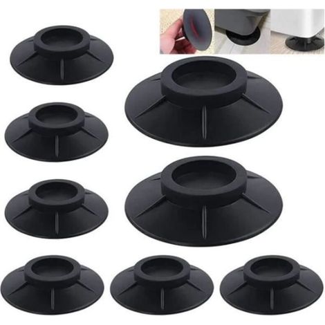 Tampons Anti-Vibration - 8Pcs - Pour Machine à Laver - Réduit le Bruit - Compatible avec la Plupart des Marques (1/4)