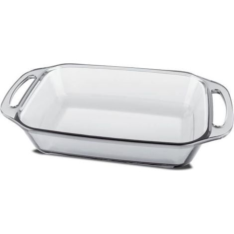 Plat à four avec anses, moule de cuisson, capacité 2.1 L - Longueur 32.6 x Profondeur 17.6 x Hauteur 7 cm -JUANIO