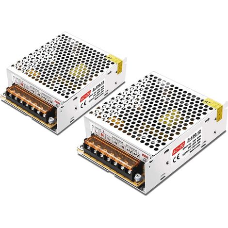 ZOLGINAH 2 Pièces 12V 10A Convertisseur AC 110/220V to DC Commutation Alimentation 120W pour CCTV,Radio,Projet Informatique, LED Light Strings