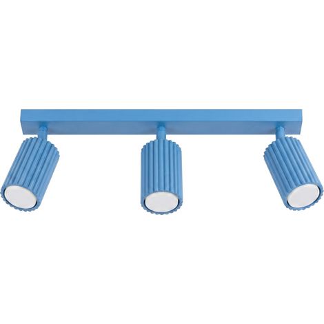Plafonniers Karbon aluminium bleu ciel 3xGU10 45cm Sollux (1/5)