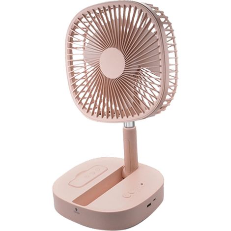 1 Ventilateur, pliable, rechargeable USB, télescopique, 4 vitesses, télécommande, maison bureau (1/5)