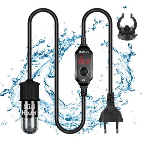 Aquarienheizung, 10-W-Aquarienheizung, 18–34 °C Tauchheizkörper, 2-Liter-Aquarienheizung mit externem USB-Temperaturregler für Fisch- und Schildkrötenaquarien (1/5)