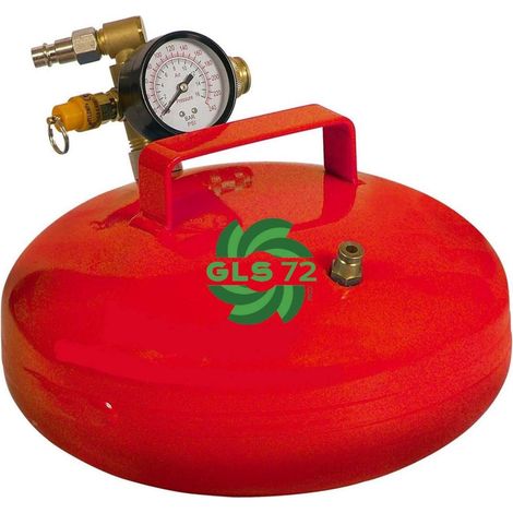 Serbatoio portatile aria compressa 5,5 litri con manometro e maniglia Gls72