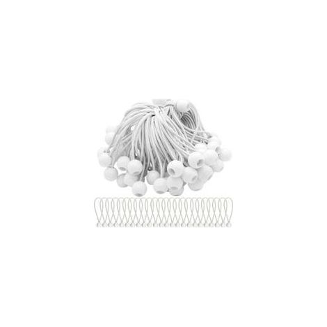 Packung mit 75 elastischen Spannern, elastischen Kordeln mit Kugeln, Bungee-Seilen, elastischen Kugeln für Festzelte, Zelte, Banner und Planen (1/5)