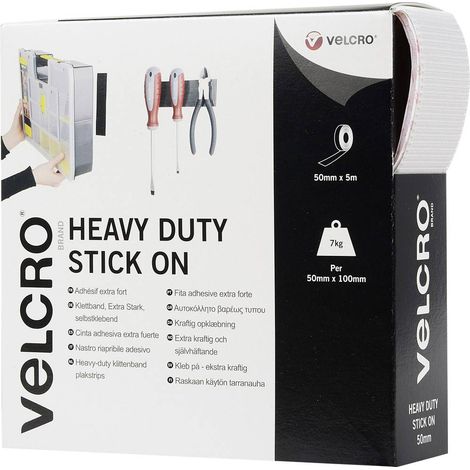 Velcro VEL-EC60244 bande auto-agrippante blanche 50 mm x 5 m