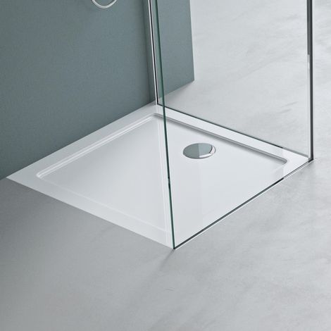 Mai & Mai Piatto Doccia 75x80x4cm, Piatto Doccia Rettangolare Faro2W in Acrilico, Bianco (1/5)