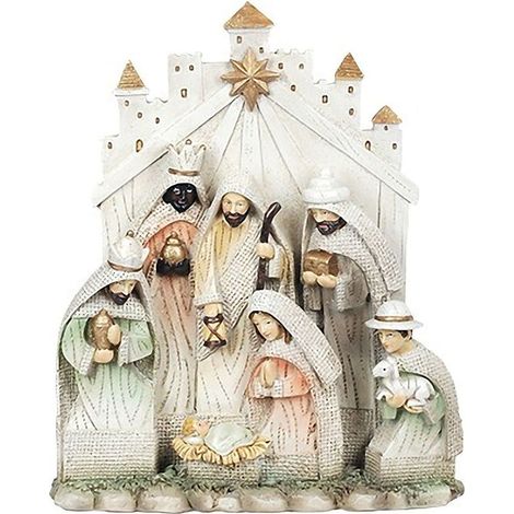 Statuette Nativité Rois et Berger en résine 25 cm