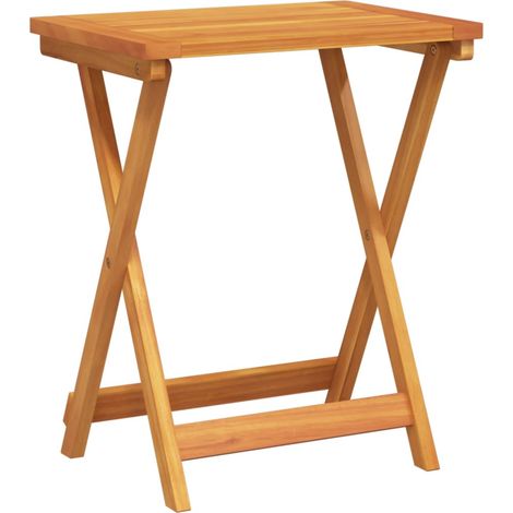 Tavolo da Giardino Pieghevole 50x36x60 cm Legno Massello Acacia vidaXL