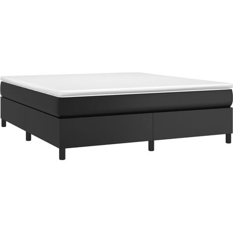 Bettgestell Schwarz 160x200 cm Kunstleder