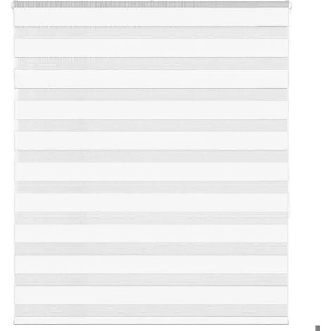 4014759 Store zèbre blanc 120x150 cm largeur du tissu 115,9cm polyester (1/5)