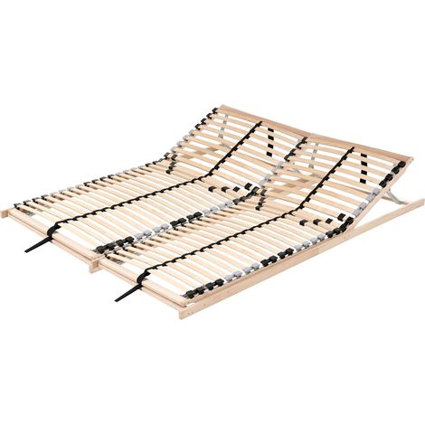 Bed Base EU Super King Size 6ft Adjustable Solid Flat Slats Wooden Frame MONTHOIS (1/5)