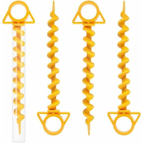 Lot de 4 piquets de tente pour chien et animal domestique - Pour plage de sable jaune (1/2)