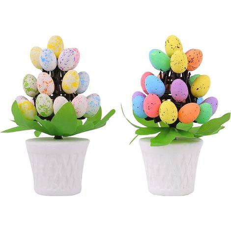 Arbre à œufs de Pâques artificiel, arbre à souhaits, décorations de Pâques, cadeaux de Pâques (1/5)