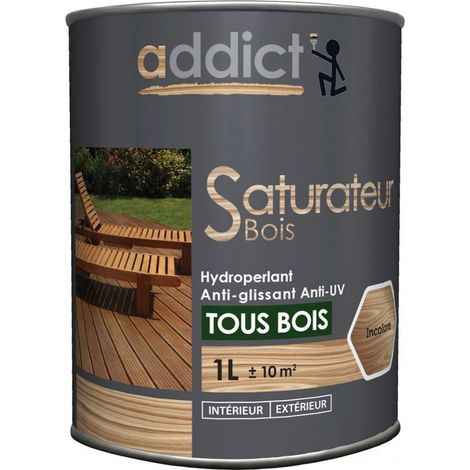 Saturateur incolore 1L pour bois extérieur Protection UV longue durée Formule hydrofuge non filmogène Application facile sans ponçage (1/2)