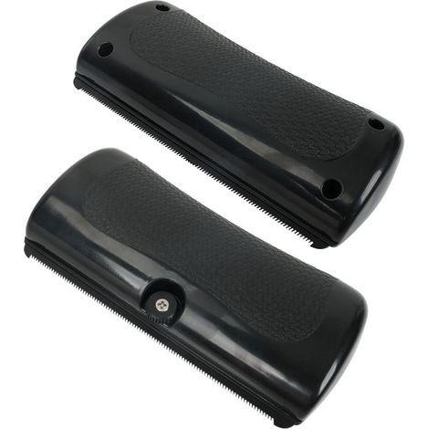 Brosse améliorée pour l'élimination des poils de chien et de chat - brosse pour sous-poil de chien, manche confortable, outil d'élimination des poils d'animaux, lot de 2 (1/4)