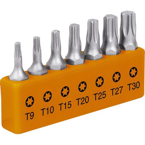 Puntas Torx con organizador - 25 mm - 7 puntas