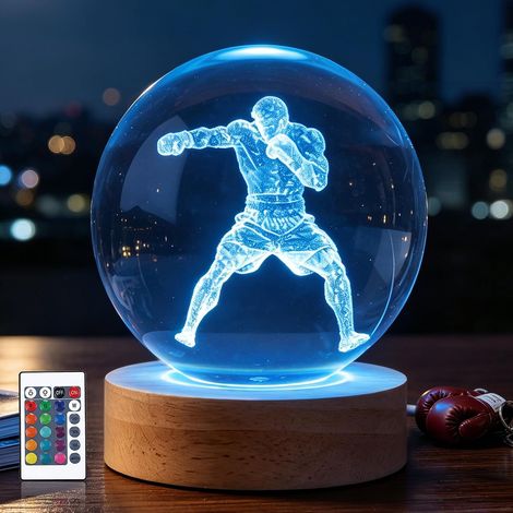Veilleuse illusion 3D avec télécommande 16 couleurs, décoration d'anniversaire et de Noël (1/5)