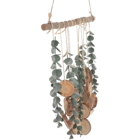 Décoration Murale Feuilles Artificielles en Bois Suspendues, Plante Suspendue Réaliste pour Chambre et Ambiance Naturelle (1/5)