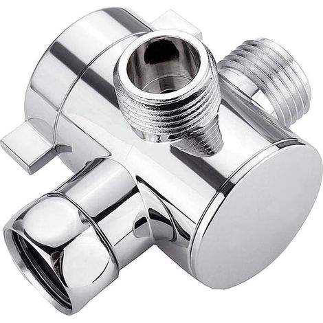3-Wege-Duschumstellventil G1/2 Zoll Multifunktions-Wasserabscheider-Duschadapter Duschkopfzubehör Ersatzteil für Badezimmer FLITI (1/4)