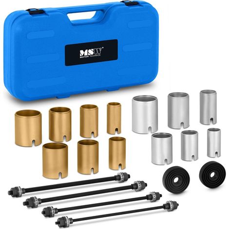 MSW – Extracteur de moyeux de roue – Ensemble 20 pinces de serrage 34-72 mm – Acier anticorrosion – Mallette de transport incluse (1/4)