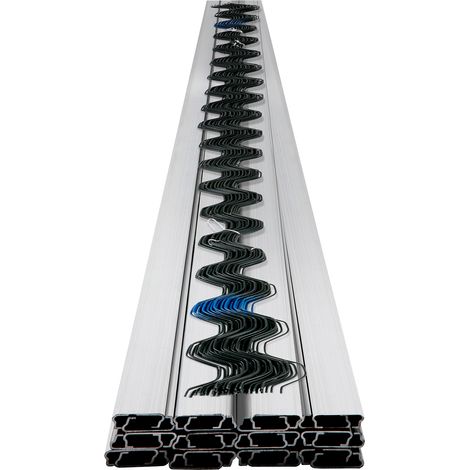 Mophorn Spring Wire and Lock Channel, 6.56ft Bundle for Greenhouse. 50 Packs of PE Coated Spring Wire and Aluminum Alloy Channel. For attaching Plastic Poly Film or Shade Cloth with Screws.
